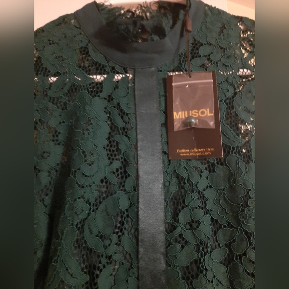 NWT Miusol Green Evening Dress Size Medium - Picture 3 of 4